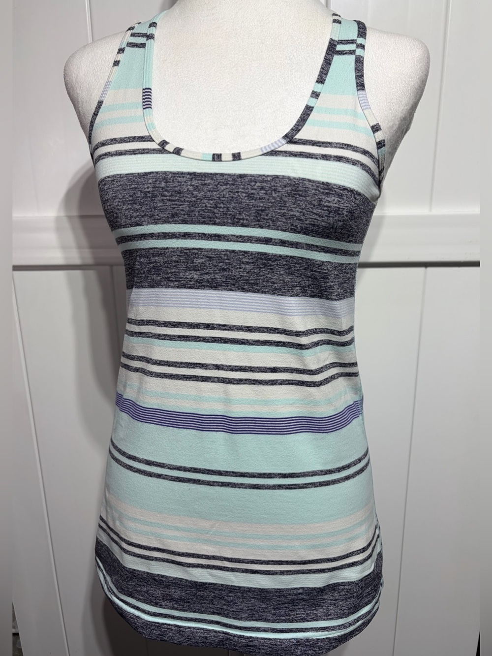 Lululemon blue/green/white racerback tank top